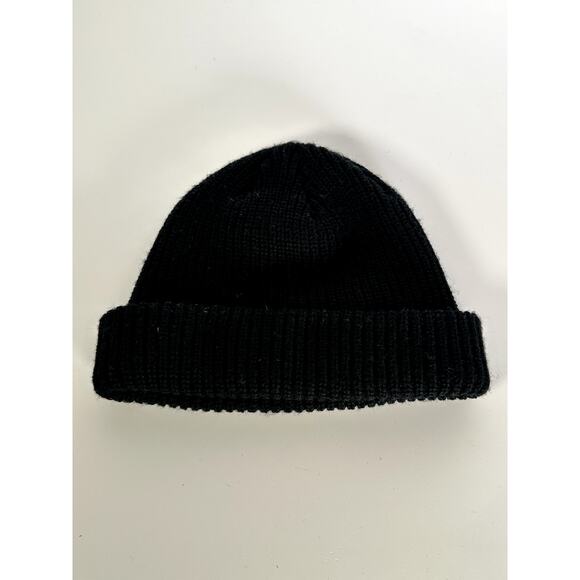 The Hundreds Cuffed Knit Beanie Black Unisex Folded Fisherman Cap - Picture 2 of 4